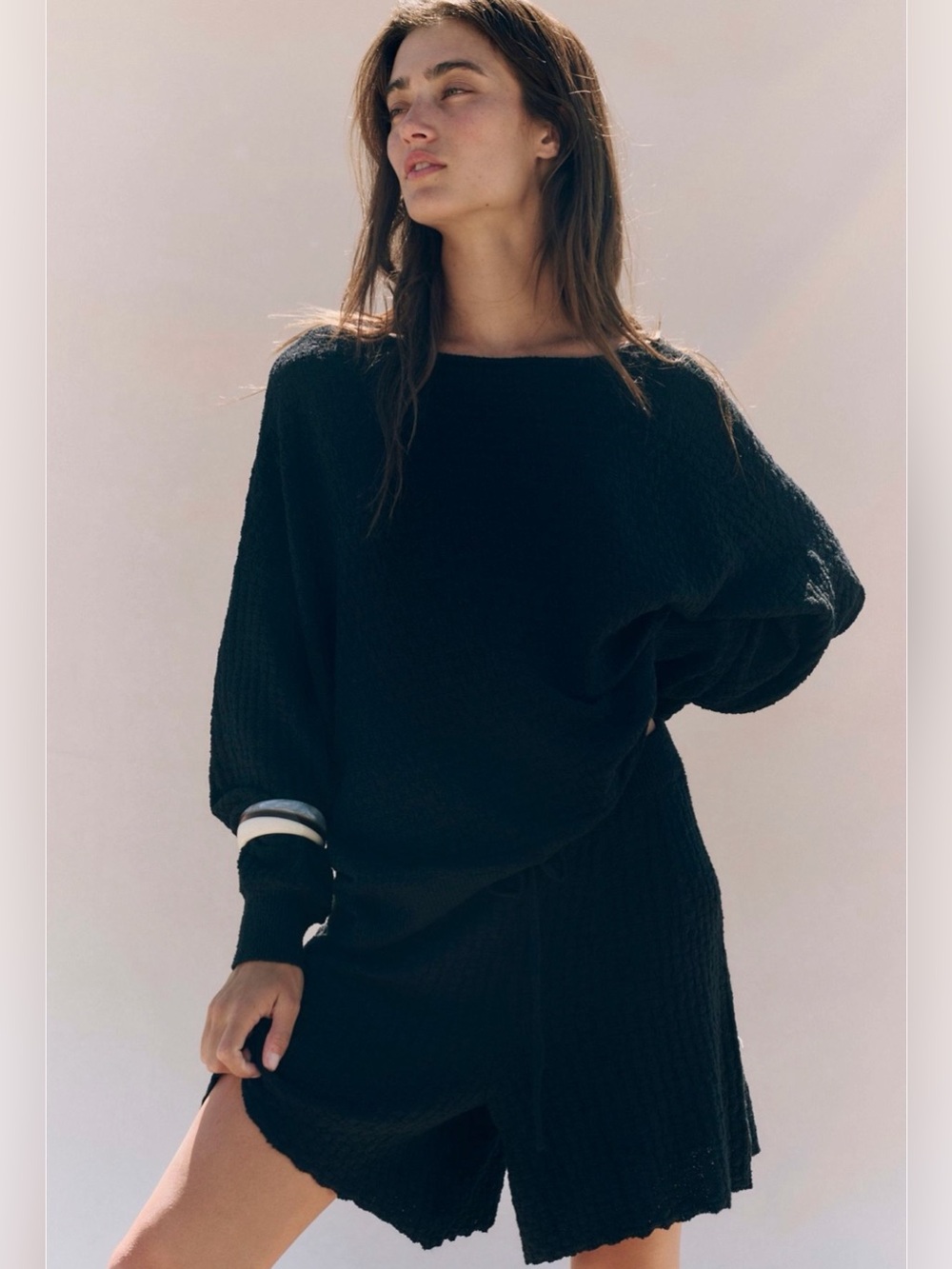 Free People Rowan Sweater Short Set
